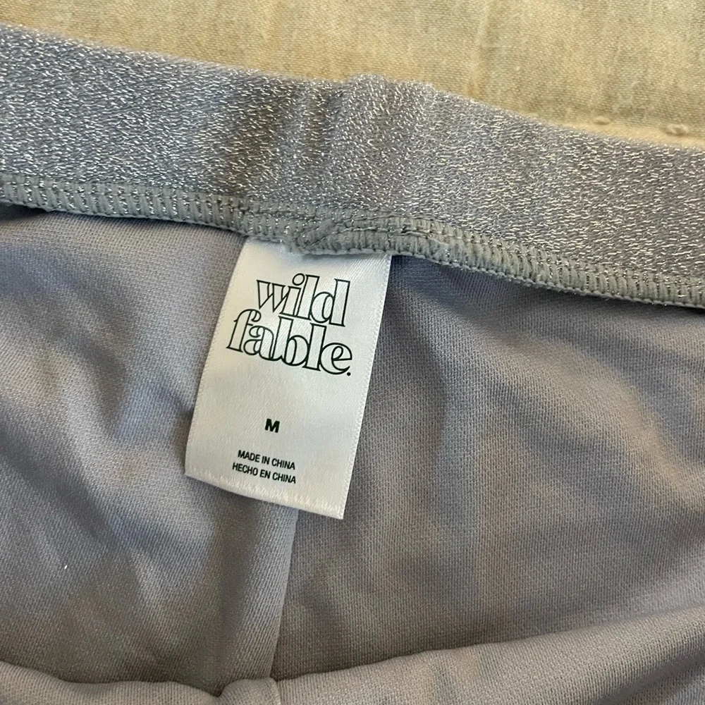 🩶 NWT Wild Fable Glittery Silver Swim Boy Shorts sz m 🩶 - Picture 4 of 6